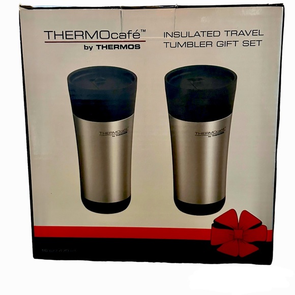 THERMOcafe by Thermos Insulated Stainless Steel Travel Tumbler Set of 2 - Picture 5 of 6